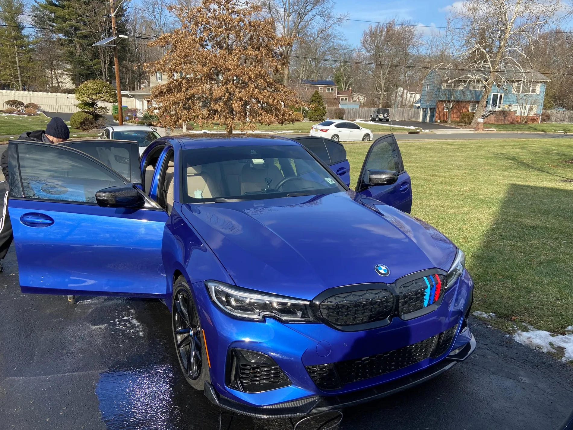 Blue BMW after a complete JKA detail