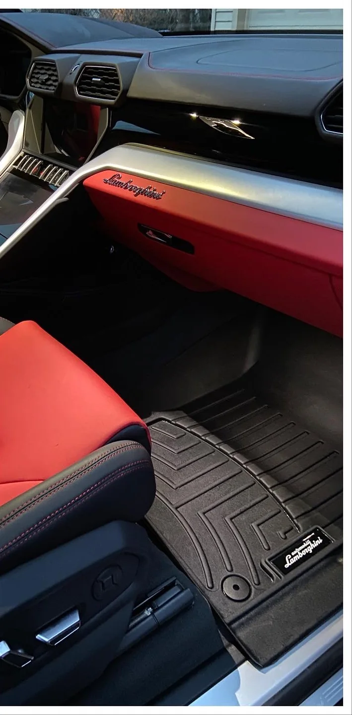 Lamborghini passenger footwell after JKA interior detailing
