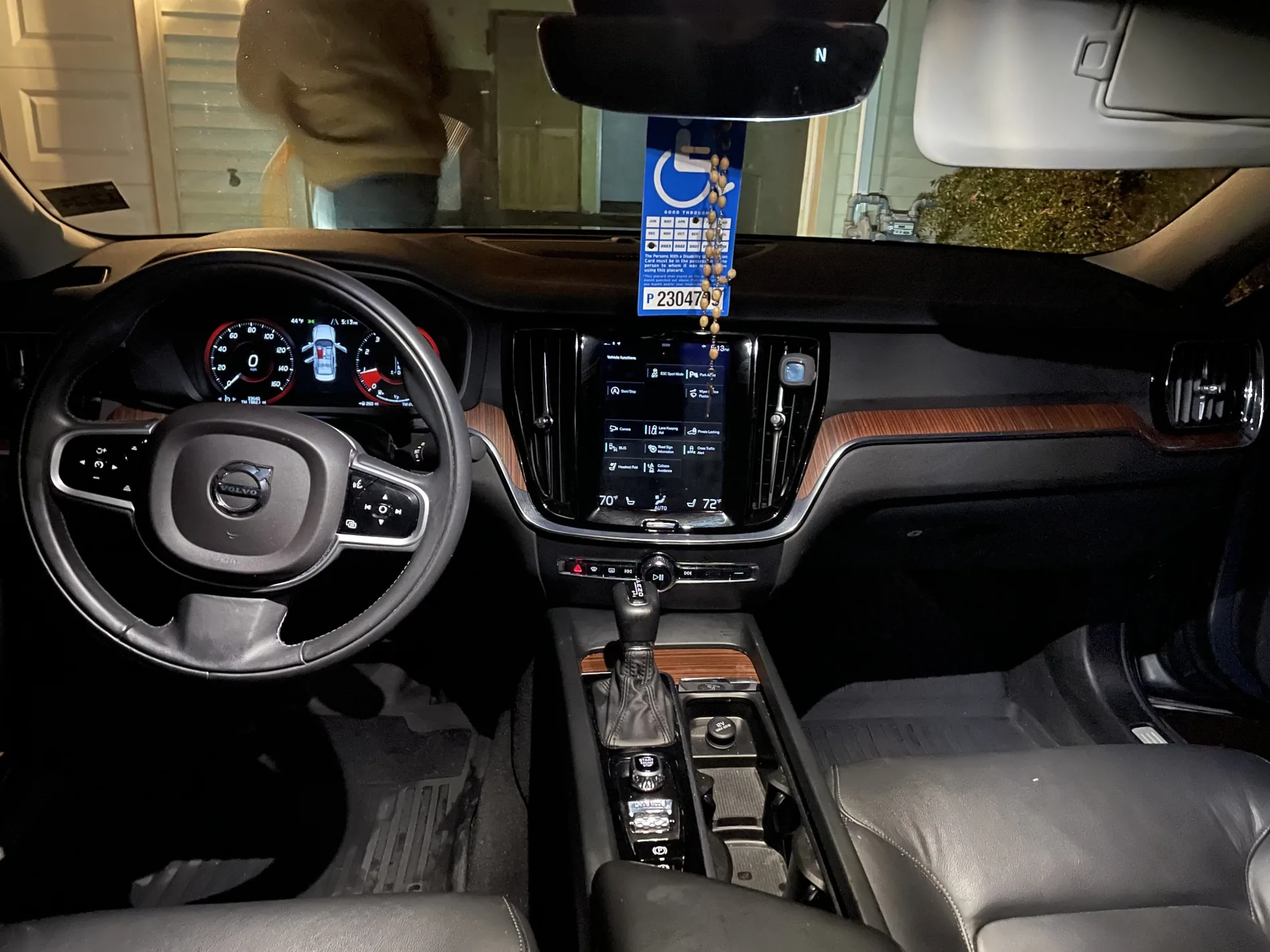 Red and black Lamborghini interior after detailing